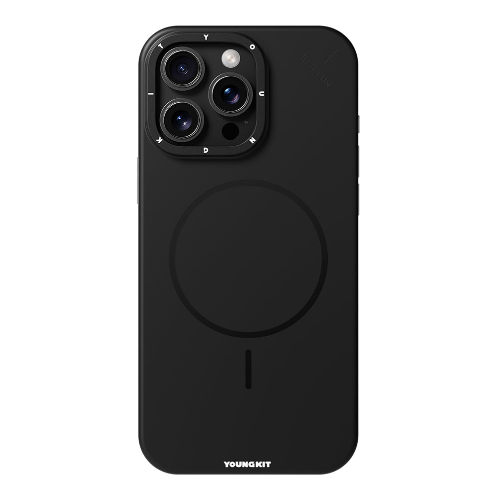 iPhone 15 Pro Max Uyumlu Kılıf M-safe Şarj Özellikli Youngkit Dynamag Serisi Kapak Siyah