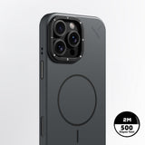 iPhone 15 Pro Max Uyumlu Kılıf M-safe Şarj Özellikli Youngkit Dynamag Serisi Kapak Gri