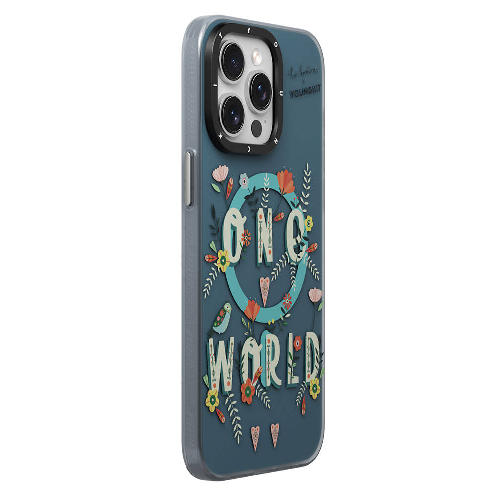 Apple iPhone 15 Pro Max Kılıf M-safe Şarj Özellikli Bee Brown Tasarımlı Youngkit Colorful Life Serisi Kapak