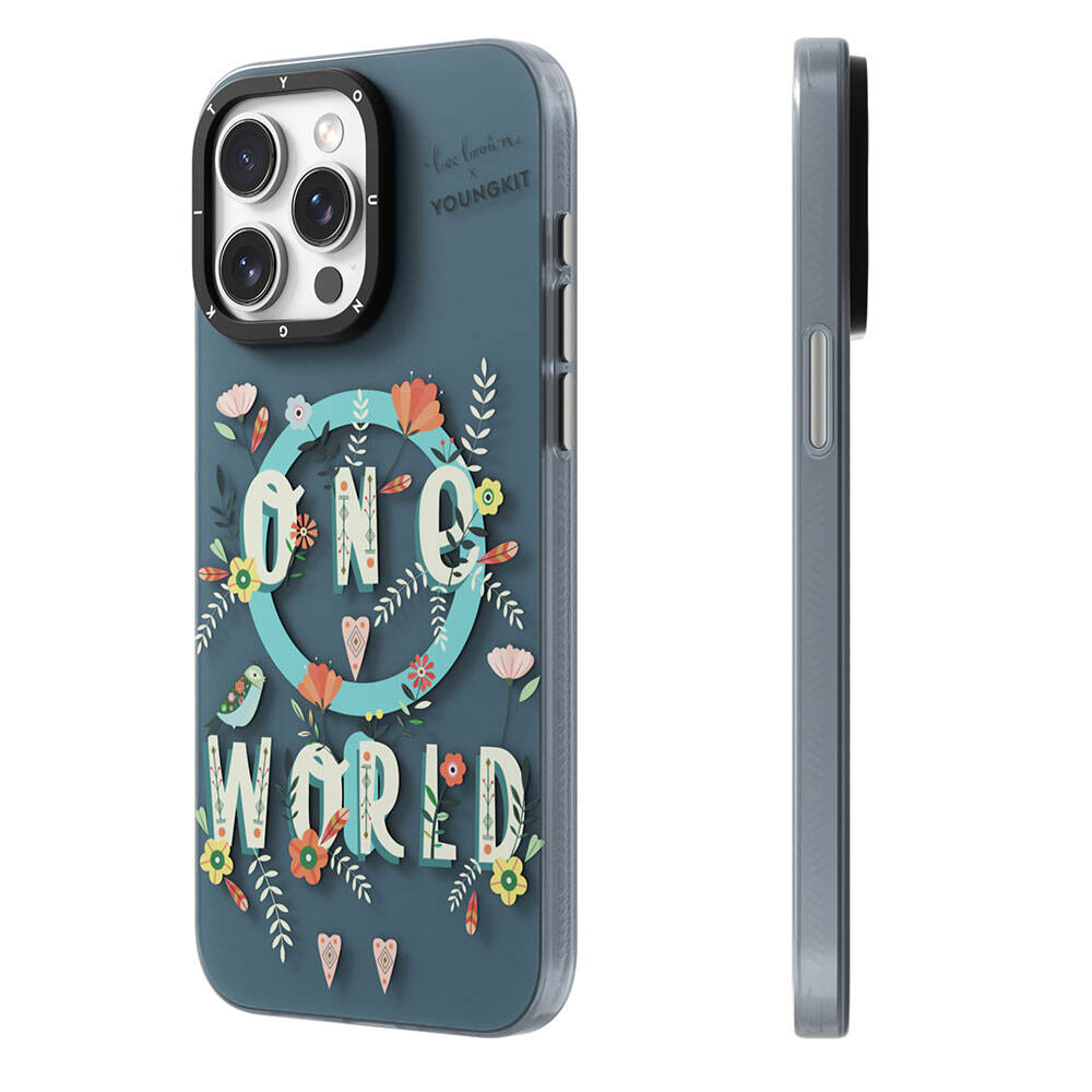 Apple iPhone 15 Pro Max Kılıf M-safe Şarj Özellikli Bee Brown Tasarımlı Youngkit Colorful Life Serisi Kapak