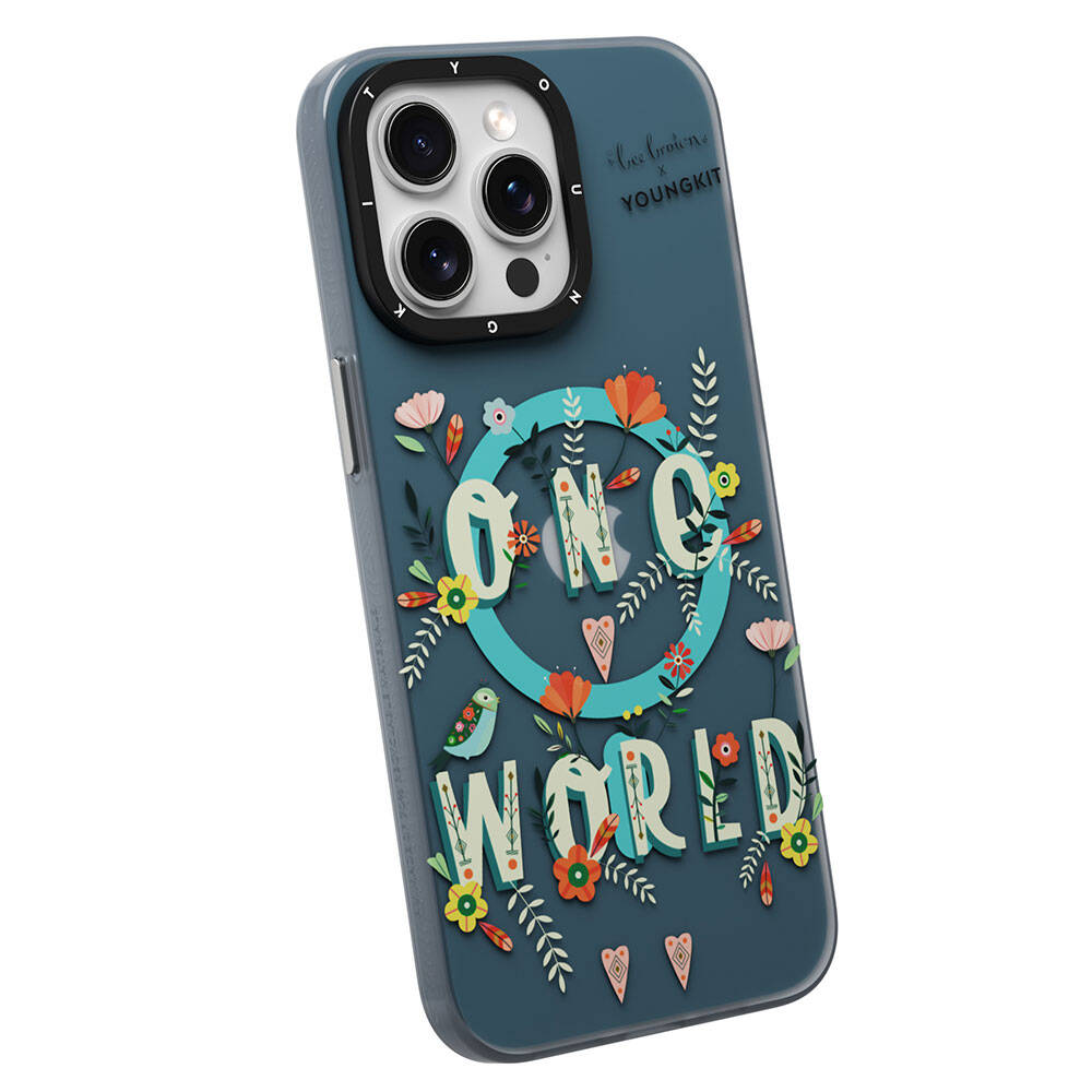 Apple iPhone 15 Pro Max Kılıf M-safe Şarj Özellikli Bee Brown Tasarımlı Youngkit Colorful Life Serisi Kapak