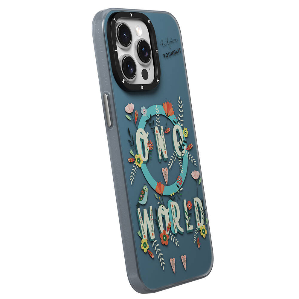 Apple iPhone 15 Pro Max Kılıf M-safe Şarj Özellikli Bee Brown Tasarımlı Youngkit Colorful Life Serisi Kapak