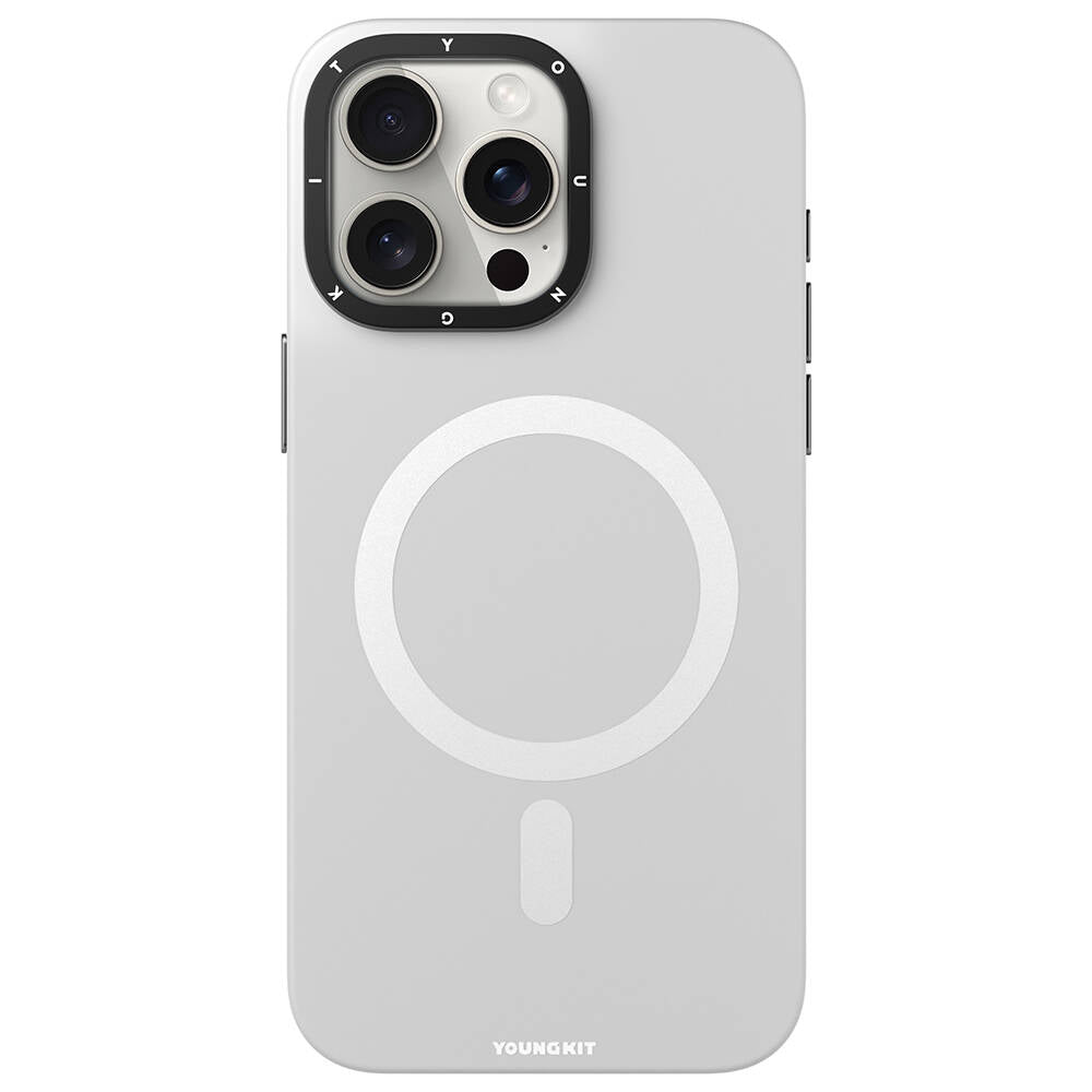 Apple iPhone 15 Pro Max Kılıf M-safe Şarj Özellikli Çizilmeye ve Aşınmaya Dayanıklı Youngkit Velvet Serisi Kapak