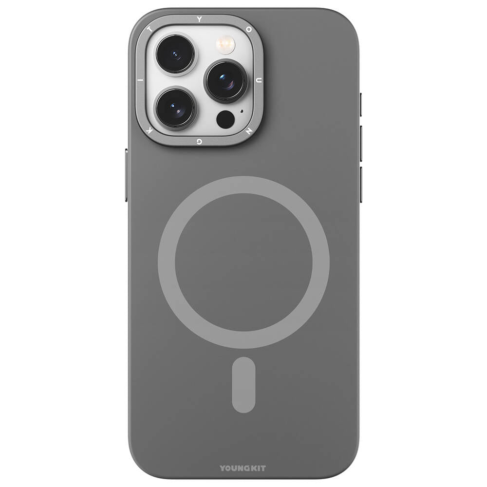 Apple iPhone 15 Pro Max Kılıf M-safe Şarj Özellikli Çizilmeye ve Aşınmaya Dayanıklı Youngkit Velvet Serisi Kapak
