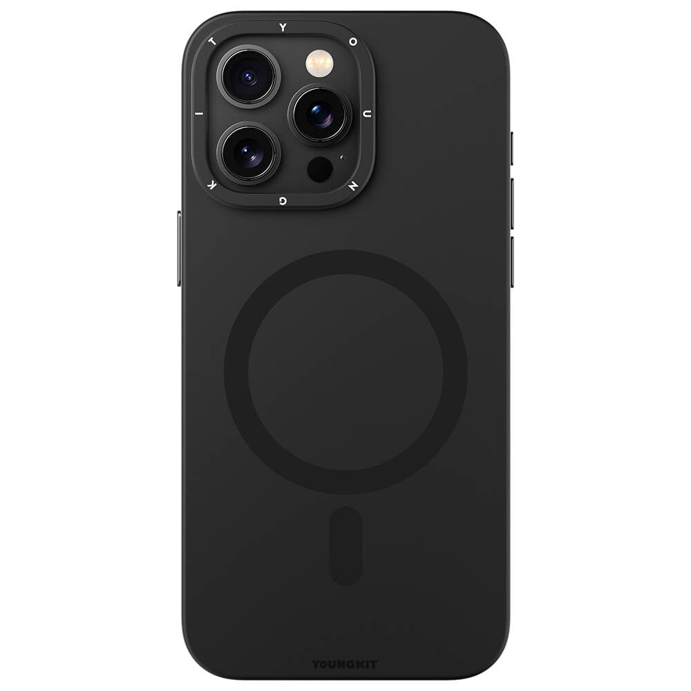 Apple iPhone 15 Pro Max Kılıf M-safe Şarj Özellikli Çizilmeye ve Aşınmaya Dayanıklı Youngkit Velvet Serisi Kapak