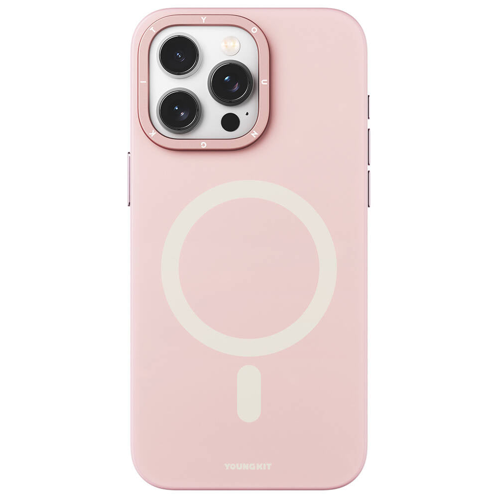 Apple iPhone 15 Pro Max Kılıf M-safe Şarj Özellikli Çizilmeye ve Aşınmaya Dayanıklı Youngkit Velvet Serisi Kapak