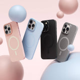 Apple iPhone 15 Pro Max Kılıf M-safe Şarj Özellikli Çizilmeye ve Aşınmaya Dayanıklı Youngkit Velvet Serisi Kapak
