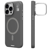 Apple iPhone 15 Pro Max Kılıf M-safe Şarj Özellikli Kamera Standlı Youngkit Bitty Cream Kapak