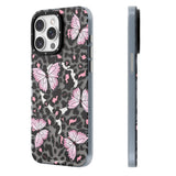 Apple iPhone 15 Pro Max Kılıf M-safe Şarj Özellikli Kelebek Desenli Youngkit Shadow Dance Serisi Kapak