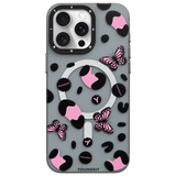 Apple iPhone 15 Pro Max Kılıf M-safe Şarj Özellikli Kelebek Desenli Youngkit Shadow Dance Serisi Kapak