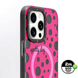Apple iPhone 15 Pro Max Kılıf M-safe Şarj Özellikli Polka Dot Desenli Youngkit Spots Serisi Kapak