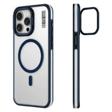 Apple iPhone 15 Pro Max Kılıf M-safe Şarj Özellikli Sararma Önleyici Youngkit Crystal Grid Kapak
