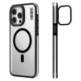 Apple iPhone 15 Pro Max Kılıf M-safe Şarj Özellikli Sararma Önleyici Youngkit Crystal Grid Kapak