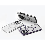 Apple iPhone 15 Pro Max Kılıf M-safe Şarj Özellikli Sararma Önleyici Youngkit Crystal Grid Kapak