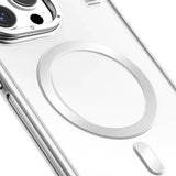 Apple iPhone 15 Pro Max Kılıf M-safe Şarj Özellikli Sararma Önleyici Youngkit Crystal Grid Kapak