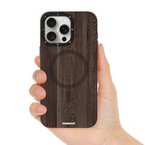 Apple iPhone 15 Pro Max Kılıf M-safe Şarj Özellikli Sararmaya Dayanıklı Youngkit Wood Forest Serisi Kapak