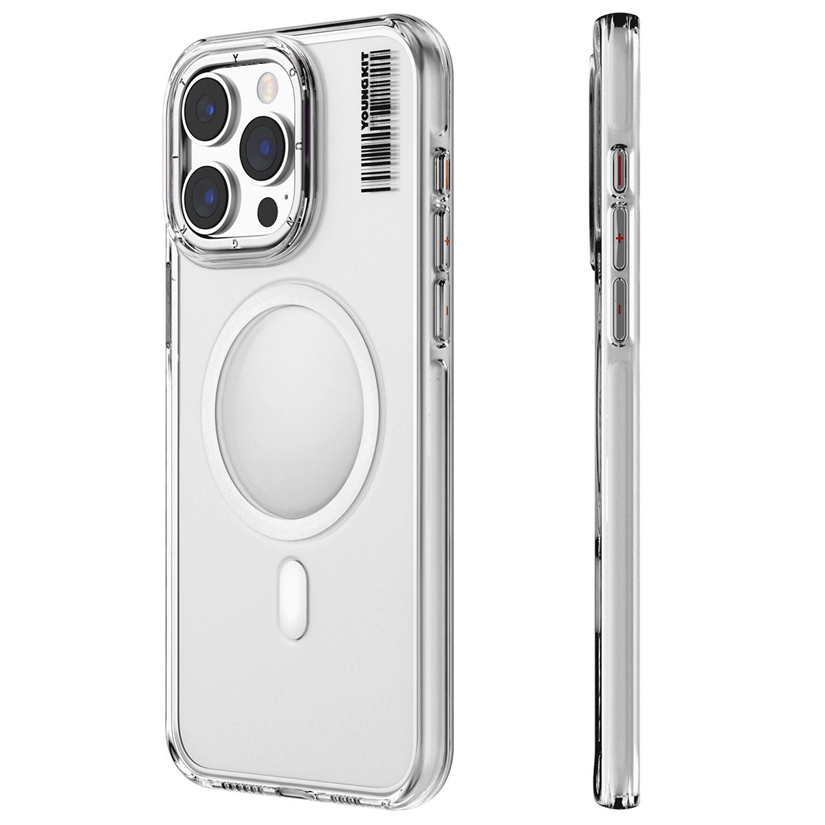 Apple iPhone 15 Pro Max Kılıf M-safe Şarj Özellikli Şeffaf Youngkit Crystal Shield Serisi Kapak