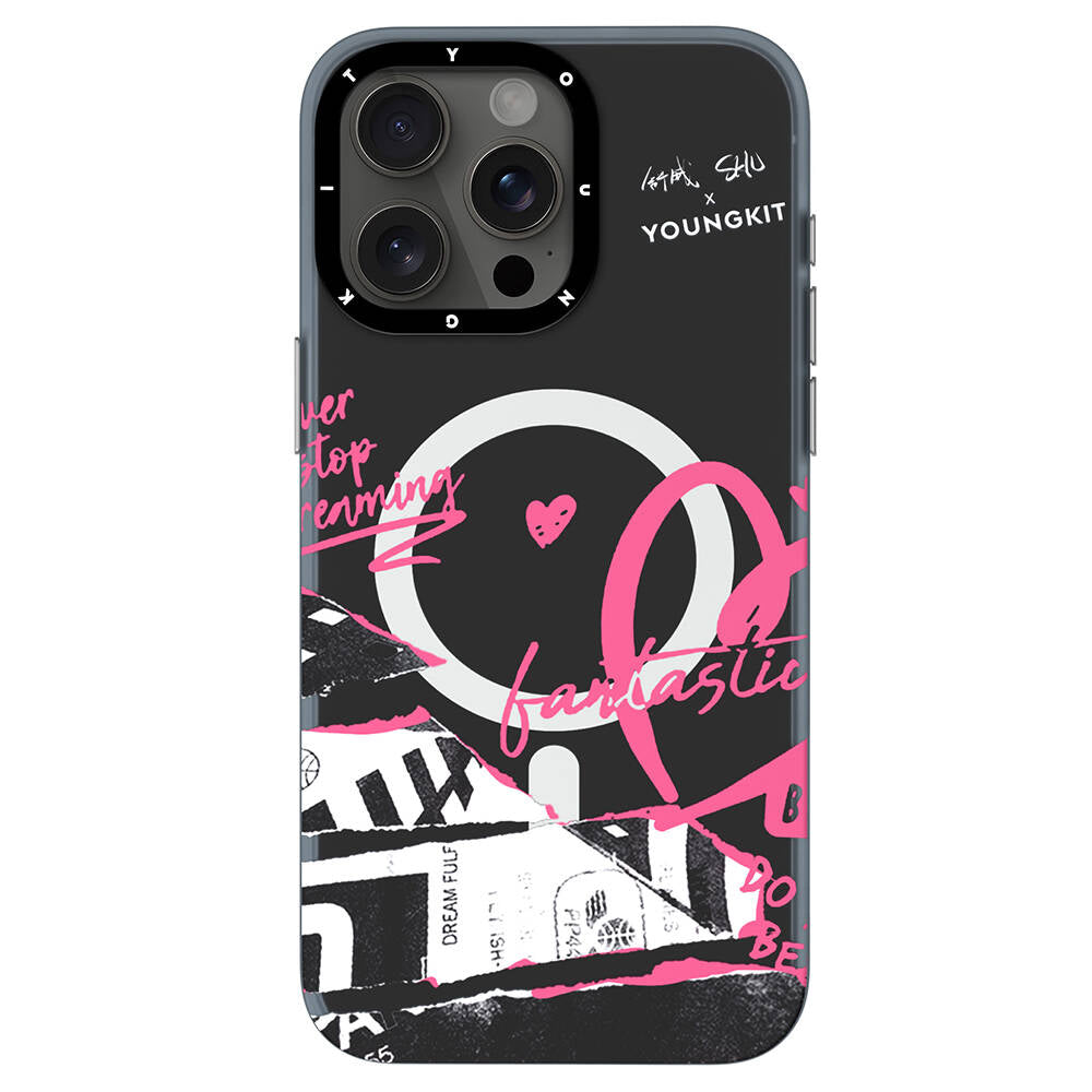 Apple iPhone 15 Pro Max Kılıf M-safe Şarj Özellikli Shu Tasarımlı Youngkit Dreamland Serisi Kapak