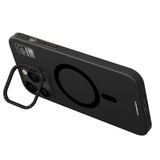 Apple iPhone 15 Pro Max Kılıf M-safe Şarj Özellikli Standlı YoungKit Hermit Bracket Serisi Kapak