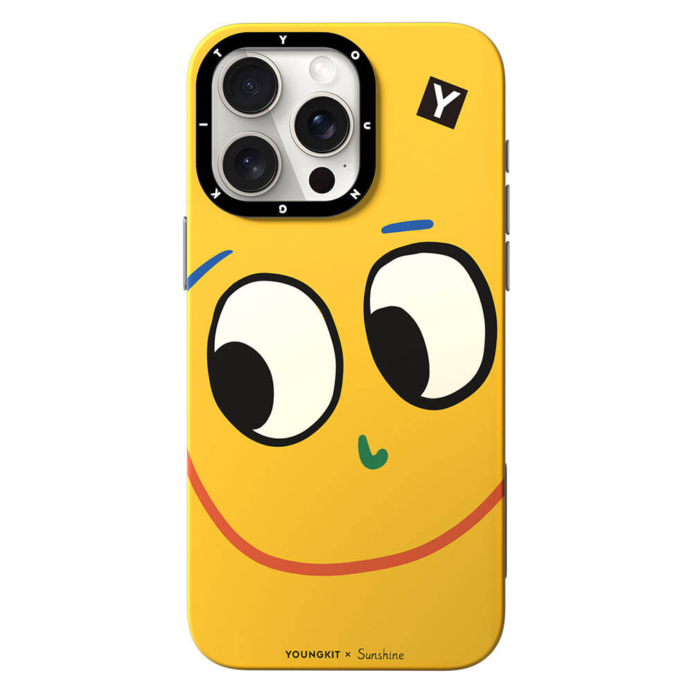Apple iPhone 15 Pro Max Kılıf M-safe Şarj Özellikli Sunshine Tasarımlı Youngkit Daily Happy Serisi Kapak