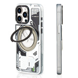 Apple iPhone 15 Pro Max Kılıf M-safe Şarj Özellikli Youngkit 360° Standlı Starship Serisi Kapak