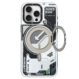 Apple iPhone 15 Pro Max Kılıf M-safe Şarj Özellikli Youngkit 360° Standlı Starship Serisi Kapak