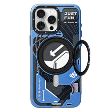 Apple iPhone 15 Pro Max Kılıf M-safe Şarj Özellikli Youngkit 360° Standlı Starship Serisi Kapak