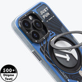 Apple iPhone 15 Pro Max Kılıf M-safe Şarj Özellikli Youngkit 360° Standlı Starship Serisi Kapak