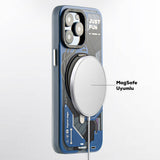 Apple iPhone 15 Pro Max Kılıf M-safe Şarj Özellikli Youngkit 360° Standlı Starship Serisi Kapak