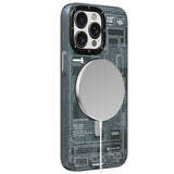Apple iPhone 15 Pro Max Kılıf M-safe Şarj Özellikli Youngkit 360° Standlı Technology Serisi Kapak