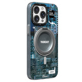 Apple iPhone 15 Pro Max Kılıf M-safe Şarj Özellikli Youngkit 360° Standlı Technology Serisi Kapak