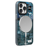 Apple iPhone 15 Pro Max Kılıf M-safe Şarj Özellikli Youngkit 360° Standlı Technology Serisi Kapak