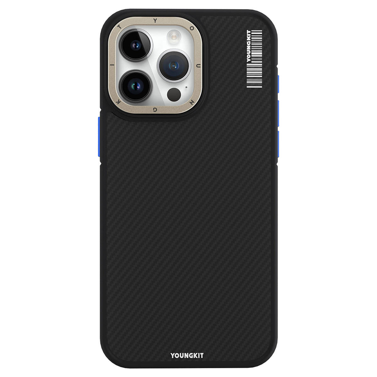 Apple iPhone 15 Pro Max Kılıf M-safe Şarj Özellikli YoungKit 600D Kevlar Kapak