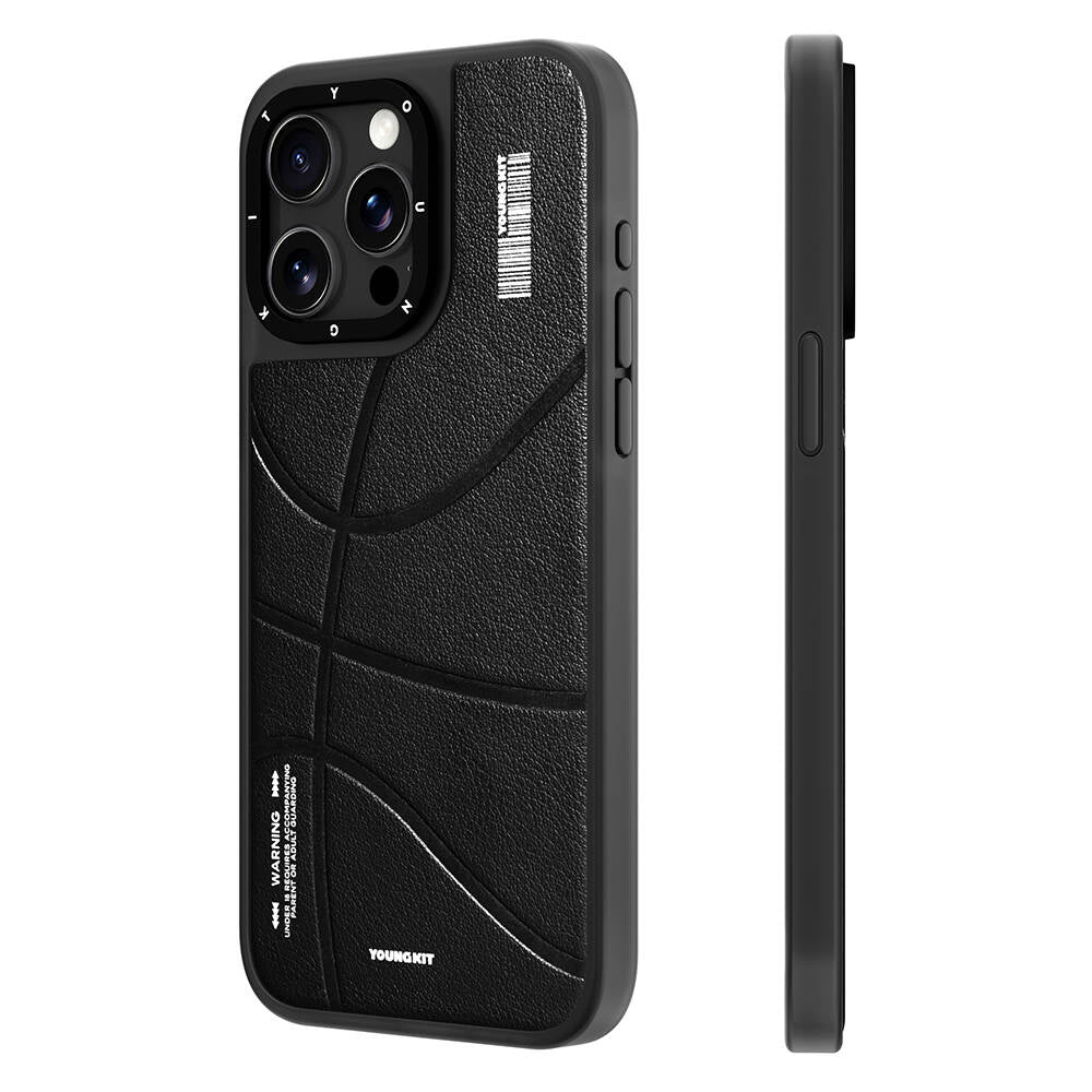 Apple iPhone 15 Pro Max Kılıf M-safe Şarj Özellikli Youngkit Backboard Serisi Leather Kapak