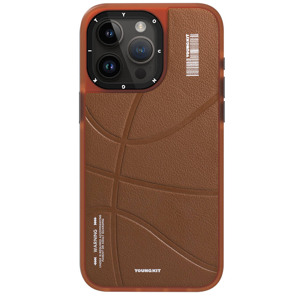 Apple iPhone 15 Pro Max Kılıf M-safe Şarj Özellikli Youngkit Backboard Serisi Leather Kapak