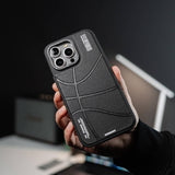 Apple iPhone 15 Pro Max Kılıf M-safe Şarj Özellikli Youngkit Backboard Serisi Leather Kapak
