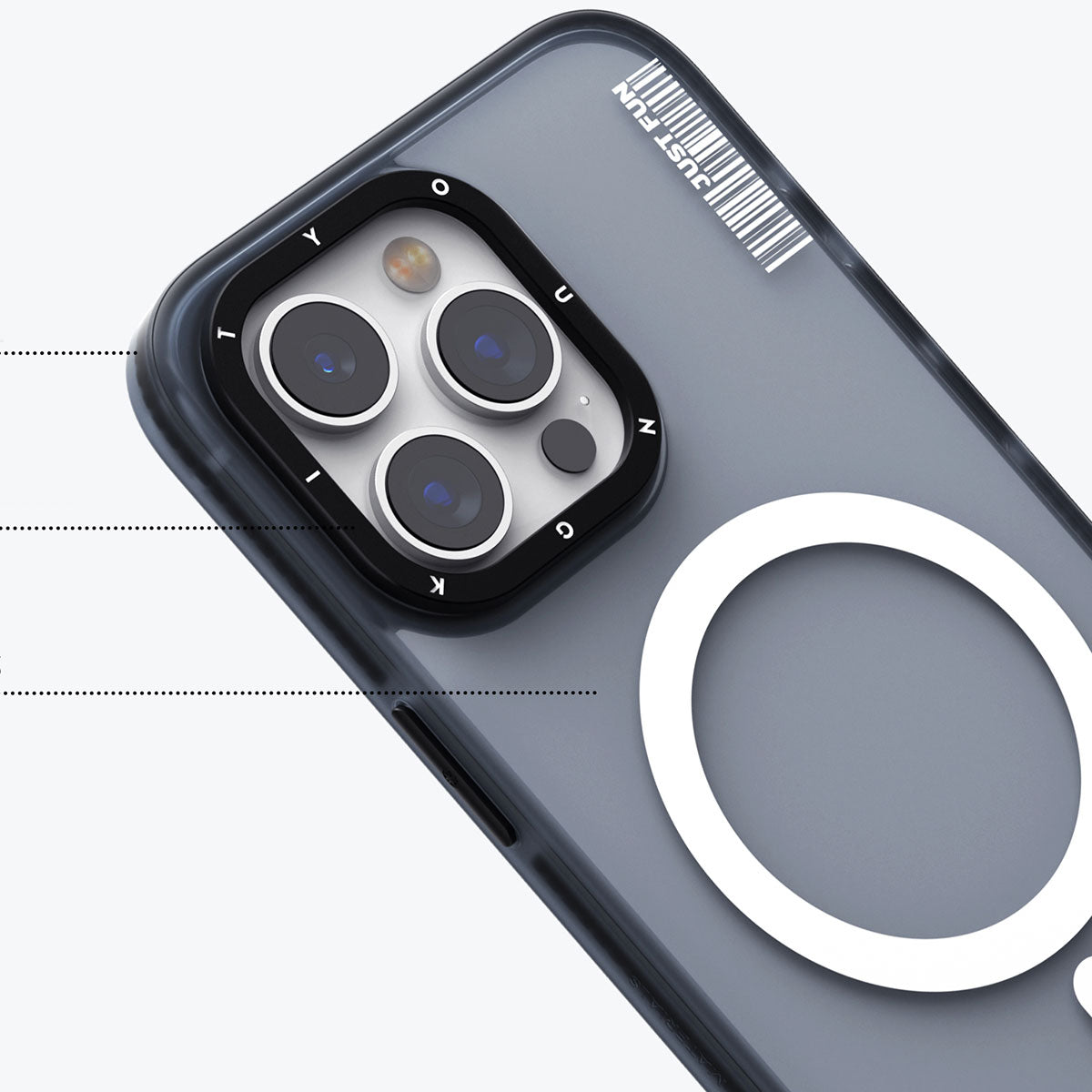 Apple iPhone 15 Pro Max Kılıf M-safe Şarj Özellikli Youngkit Colored Sand Serisi Kapak