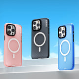 Apple iPhone 15 Pro Max Kılıf M-safe Şarj Özellikli Youngkit Colored Sand Serisi Kapak