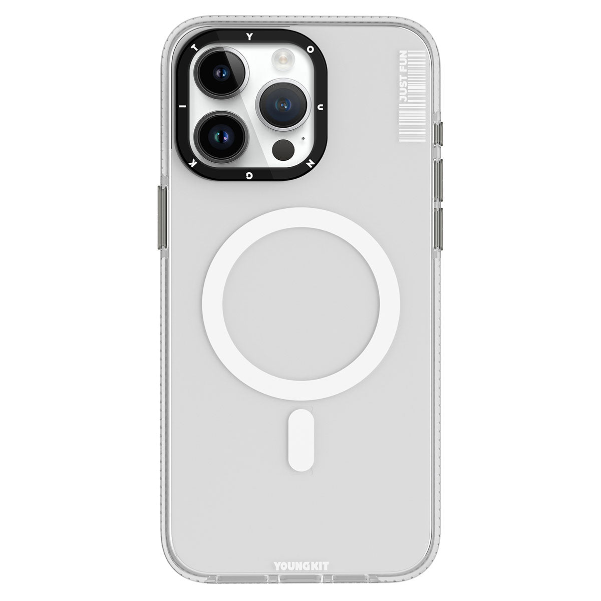 Apple iPhone 15 Pro Max Kılıf M-safe Şarj Özellikli YoungKit Crystal Color Serisi Kapak