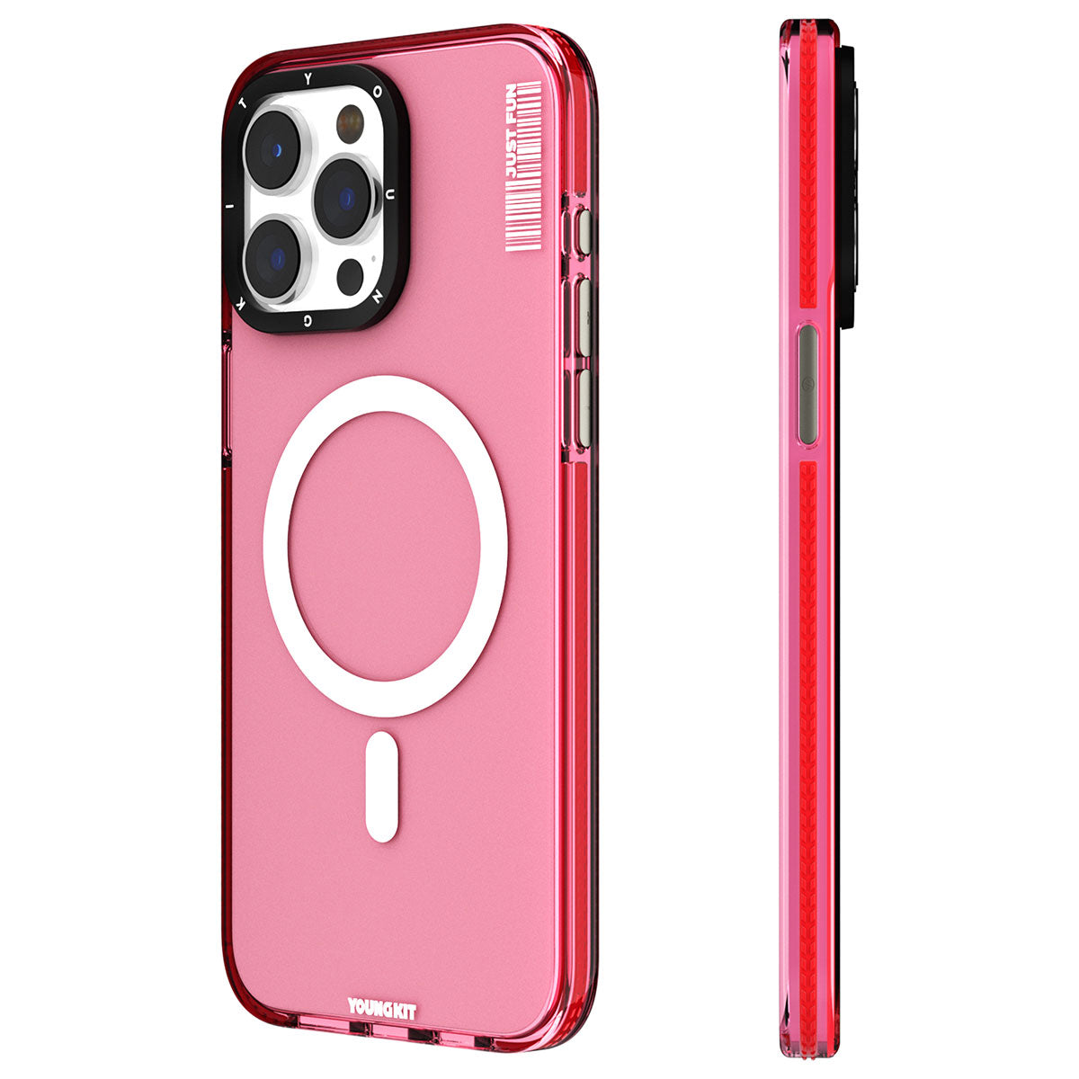 Apple iPhone 15 Pro Max Kılıf M-safe Şarj Özellikli YoungKit Crystal Color Serisi Kapak