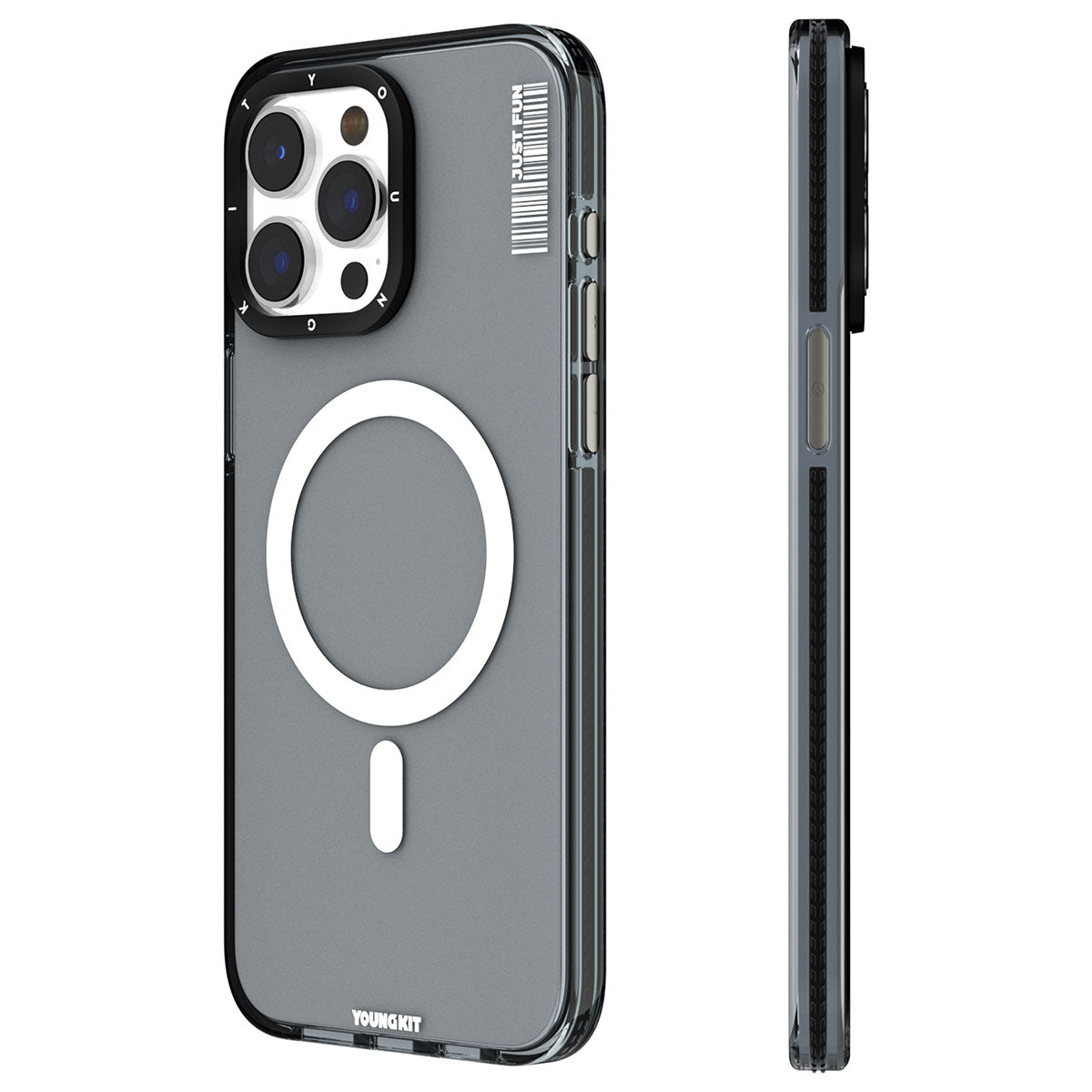 Apple iPhone 15 Pro Max Kılıf M-safe Şarj Özellikli YoungKit Crystal Color Serisi Kapak