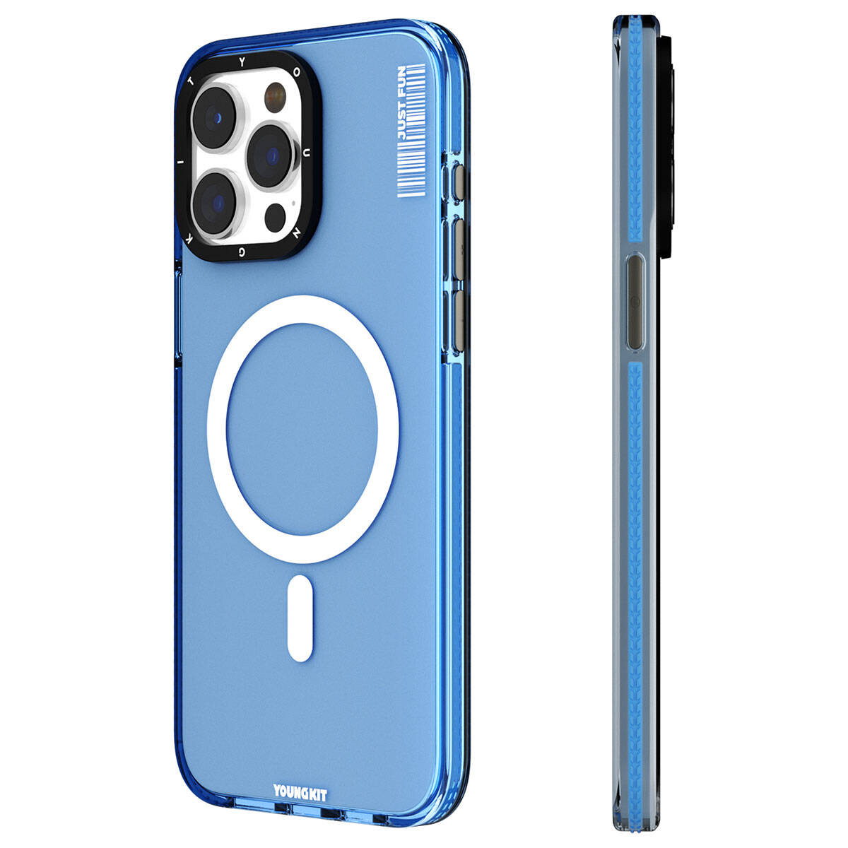 Apple iPhone 15 Pro Max Kılıf M-safe Şarj Özellikli YoungKit Crystal Color Serisi Kapak