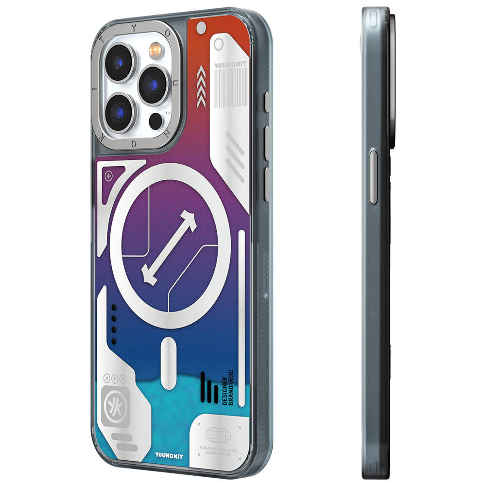 Apple iPhone 15 Pro Max Kılıf M-safe Şarj Özellikli YoungKit Galaxy Serisi Kapak