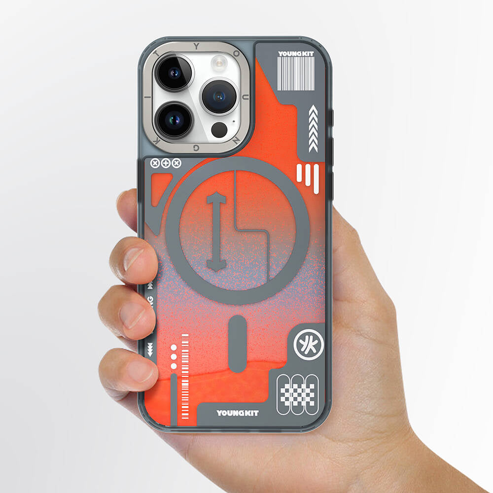Apple iPhone 15 Pro Max Kılıf M-safe Şarj Özellikli YoungKit Galaxy Serisi Kapak