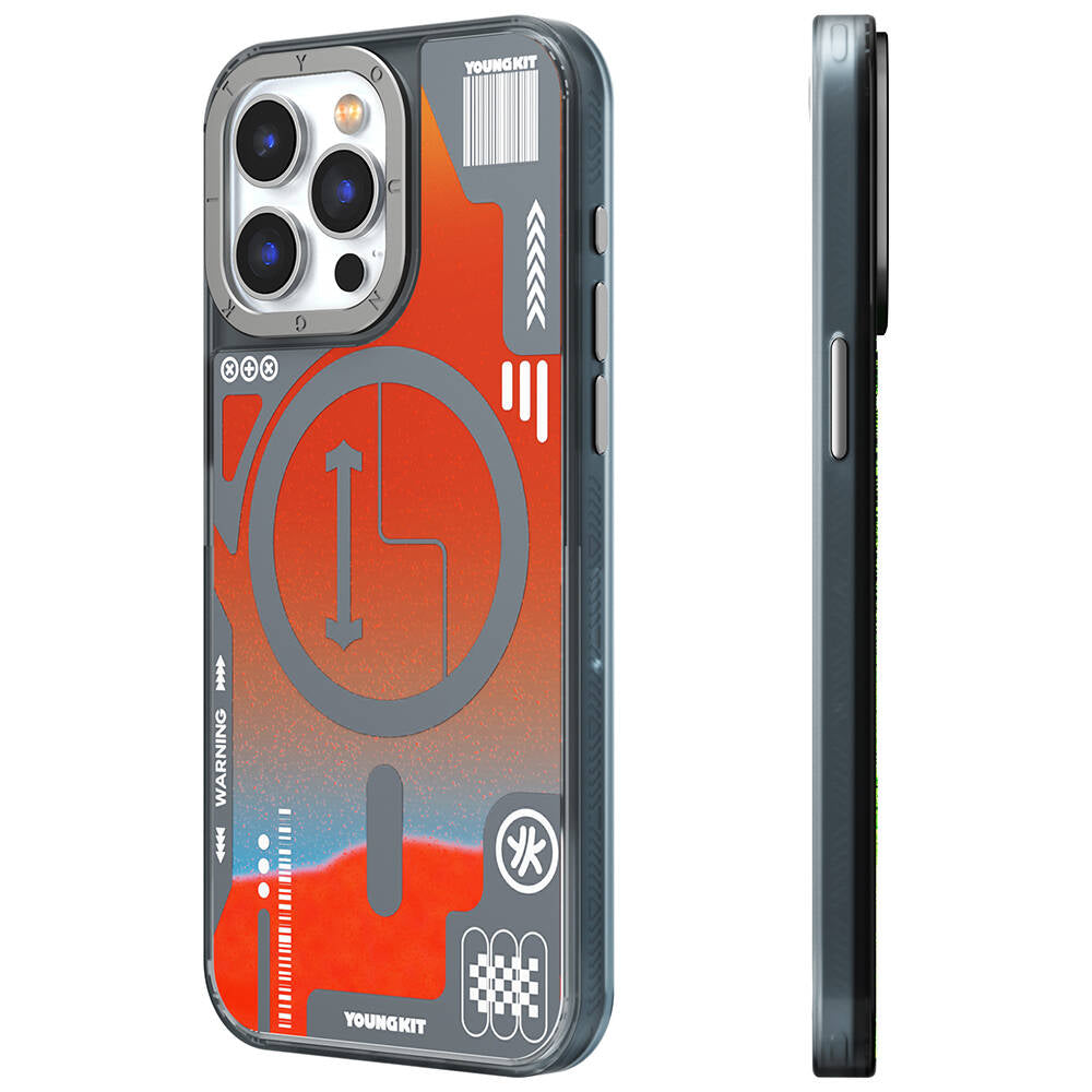 Apple iPhone 15 Pro Max Kılıf M-safe Şarj Özellikli YoungKit Galaxy Serisi Kapak