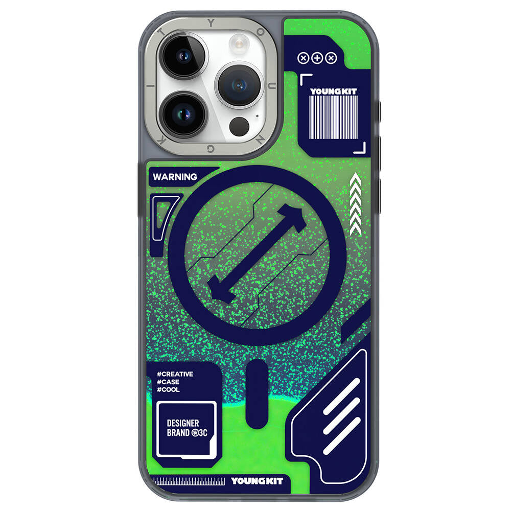 Apple iPhone 15 Pro Max Kılıf M-safe Şarj Özellikli YoungKit Galaxy Serisi Kapak