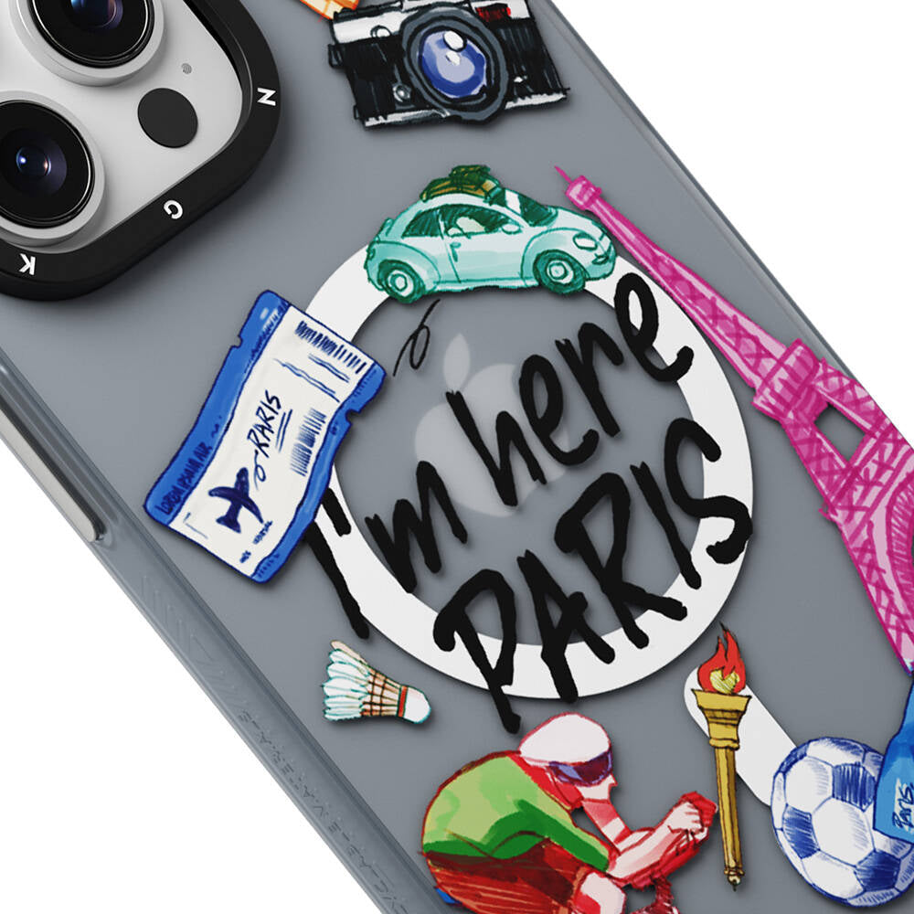 Apple iPhone 15 Pro Max Kılıf M-safe Şarj Özellikli Youngkit in Paris Serisi Kapak