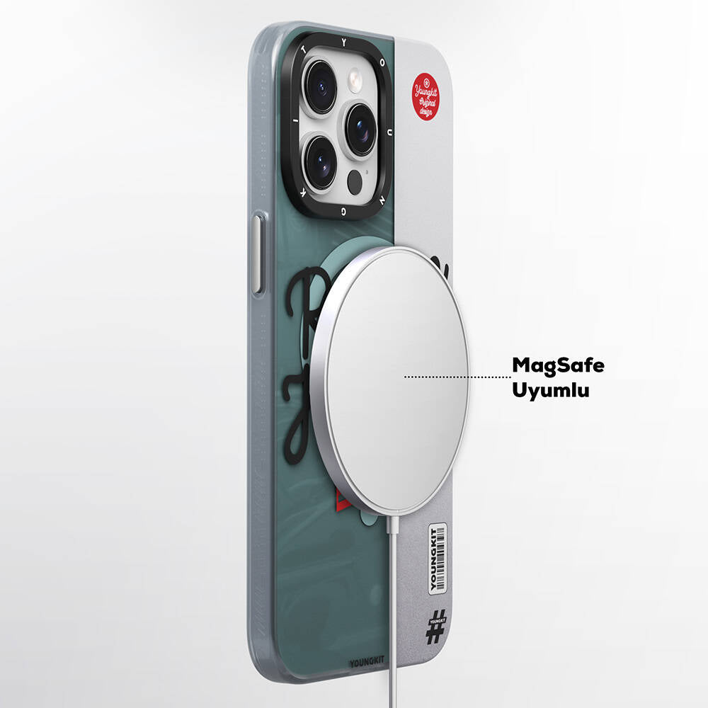 Apple iPhone 15 Pro Max Kılıf M-safe Şarj Özellikli Youngkit Motorcycle Legend Serisi Kapak