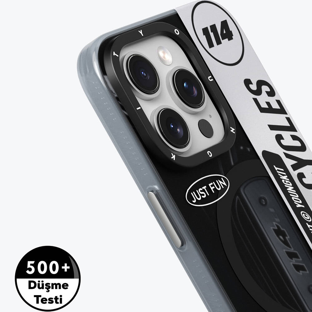 Apple iPhone 15 Pro Max Kılıf M-safe Şarj Özellikli Youngkit Motorcycle Legend Serisi Kapak