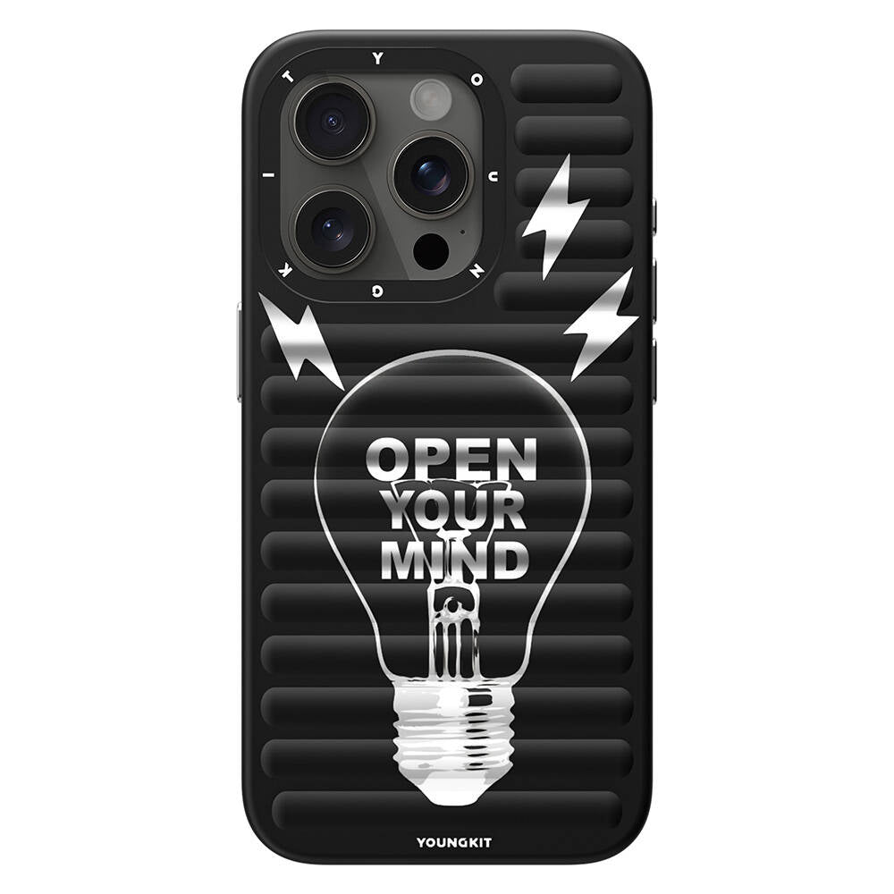 Apple iPhone 15 Pro Max Kılıf M-safe Şarj Özellikli Youngkit Open Mind Serisi Kapak